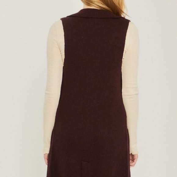 Sleeveless Long Cardigan Vest - Picture 6 of 7